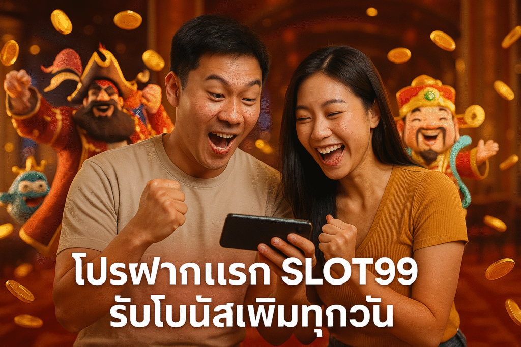 โปรฝากแรก SLOT99 รับโบนัสเพิ่มทุกวัน
