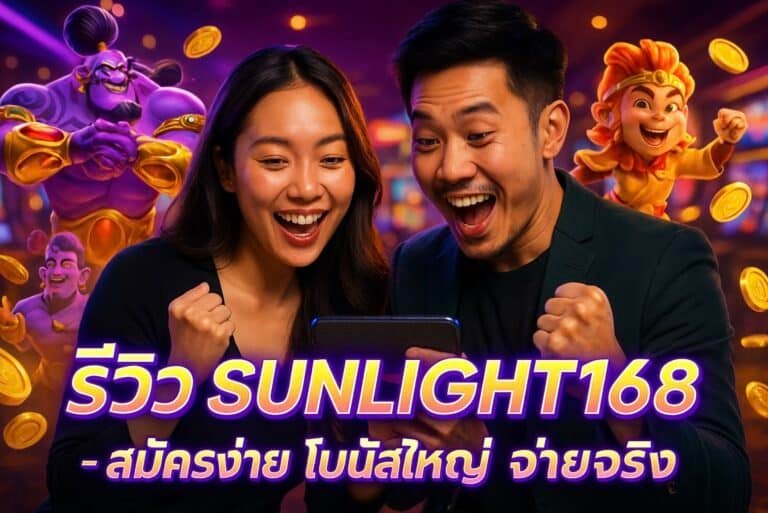 รีวิว SUNLIGHT168 สมัครง่าย โบนัสใหญ่ จ่ายจริง
